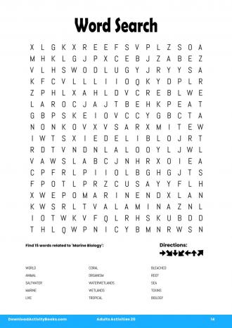 Word Search #14 in Adults Activities 20