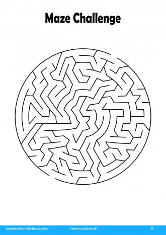 Maze Challenge #15 in Teens Activities 20
