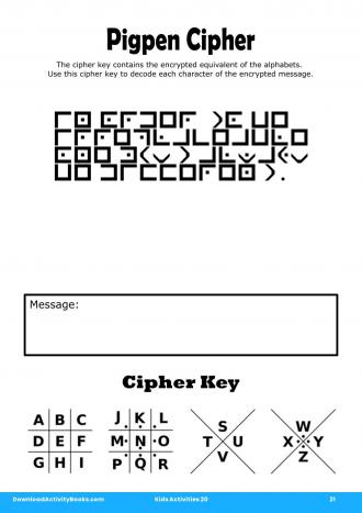 Pigpen Cipher in Kids Activities 20