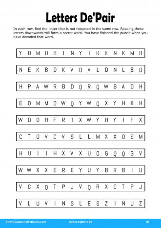 Letters De'Pair #16 in Super Ciphers 20
