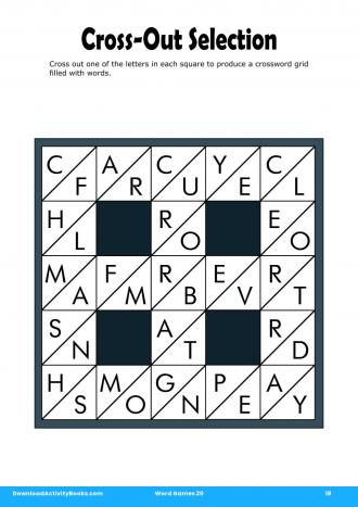 Cross-Out Selection #18 in Word Games 20