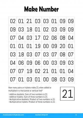 Make Number #14 in Numbers Ninja 20