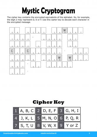 Mystic Cryptogram #3 in Adults Activities 21