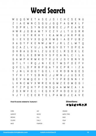 Word Search in Adults Activities 21