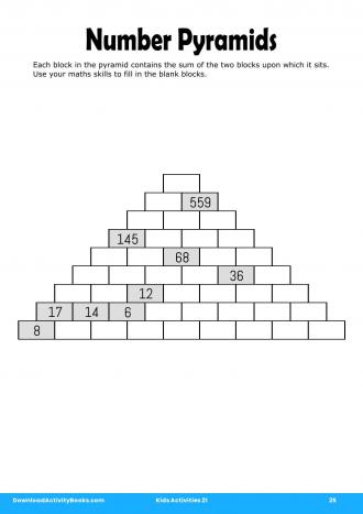 Number Pyramids #25 in Kids Activities 21
