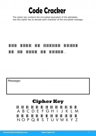 Code Cracker #1 in Super Ciphers 21