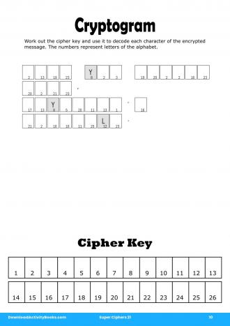 Cryptogram #10 in Super Ciphers 21