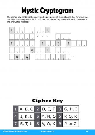 Mystic Cryptogram #24 in Super Ciphers 21