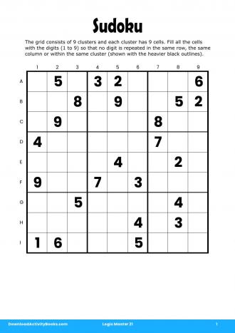 Sudoku #1 in Logic Master 21