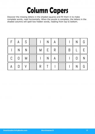 Column Capers in Word Games 21