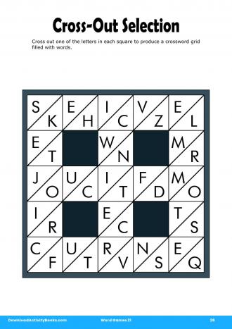 Cross-Out Selection in Word Games 21