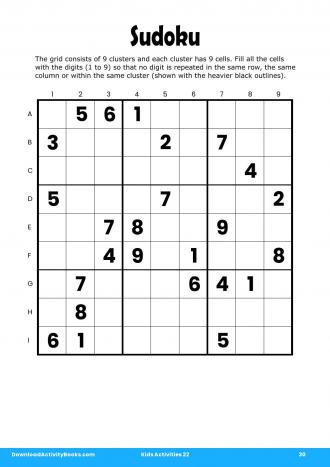 Sudoku #30 in Kids Activities 22