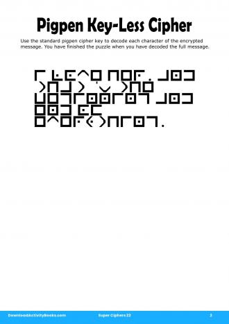 Pigpen Cipher #2 in Super Ciphers 22