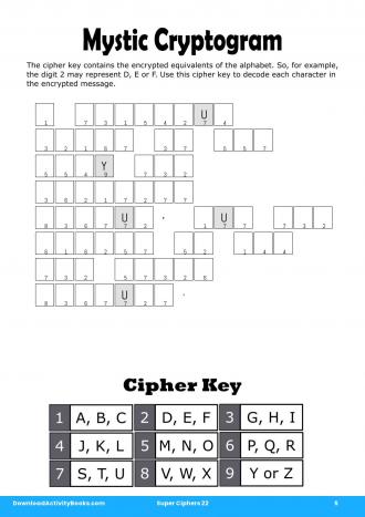 Mystic Cryptogram #5 in Super Ciphers 22