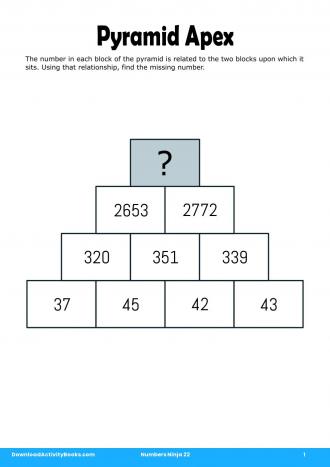 Pyramid Apex #1 in Numbers Ninja 22