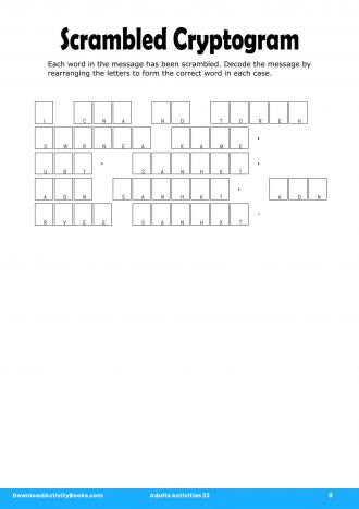 Scrambled Cryptogram in Adults Activities 23