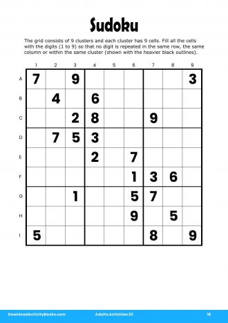 Sudoku #16 in Adults Activities 23