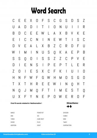 Word Search #3 in Kids Activities 23