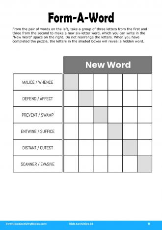 Form-A-Word #11 in Kids Activities 23