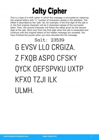 Salty Cipher in Super Ciphers 23