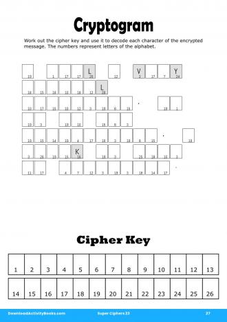 Cryptogram #27 in Super Ciphers 23