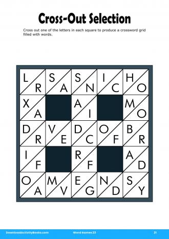 Cross-Out Selection #21 in Word Games 23