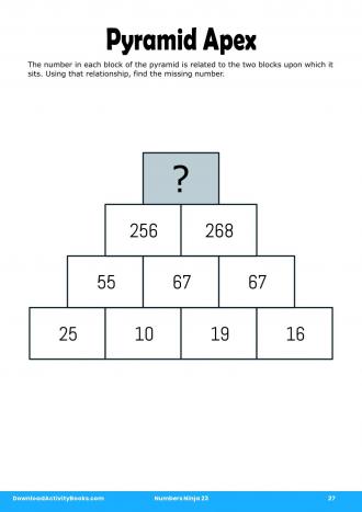 Pyramid Apex #27 in Numbers Ninja 23