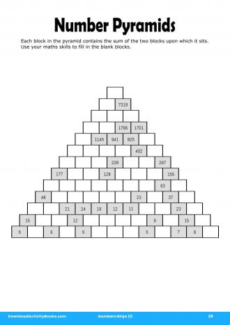 Number Pyramids in Numbers Ninja 23