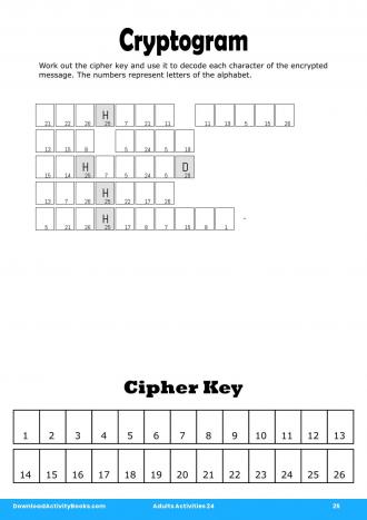 Cryptogram #25 in Adults Activities 24