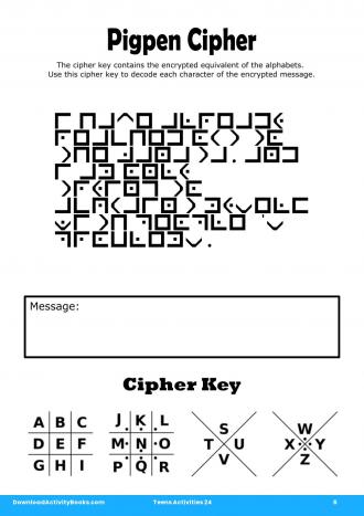 Pigpen Cipher in Teens Activities 24