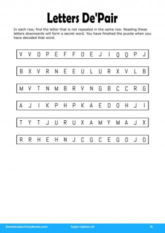 Letters De'Pair in Super Ciphers 24