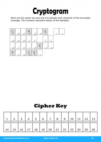 Cryptogram #29 in Super Ciphers 24