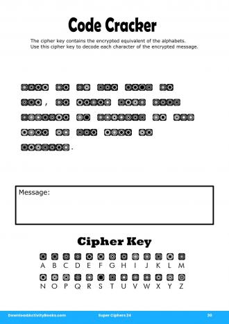 Code Cracker in Super Ciphers 24