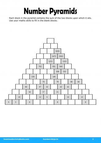 Number Pyramids in Numbers Ninja 24