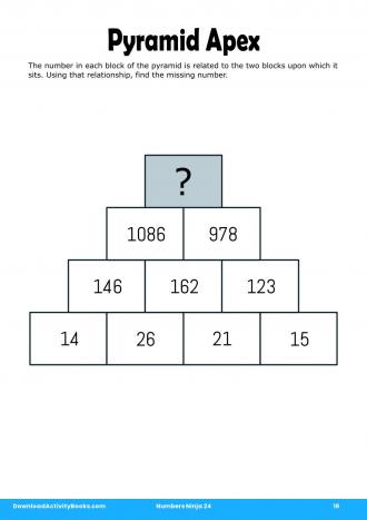 Pyramid Apex in Numbers Ninja 24