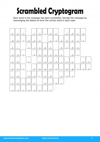 Scrambled Cryptogram #5 in Adults Activities 25