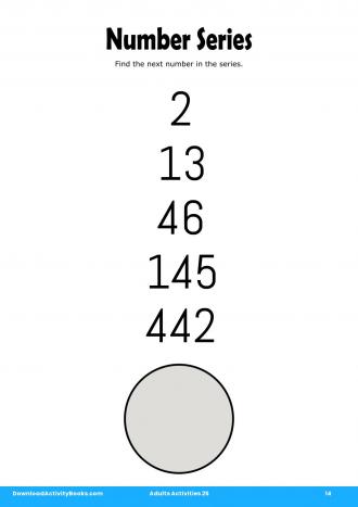 Number Series in Adults Activities 25