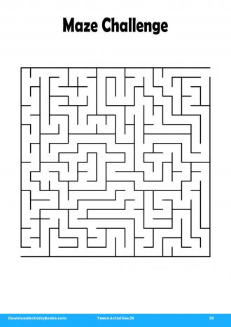 Maze Challenge #30 in Teens Activities 25
