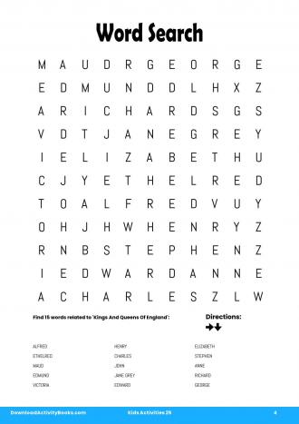 Word Search #4 in Kids Activities 25