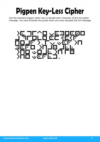 Pigpen Cipher in Super Ciphers 25