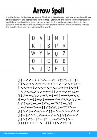 Arrow Spell in Super Ciphers 25