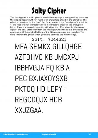 Salty Cipher in Super Ciphers 25