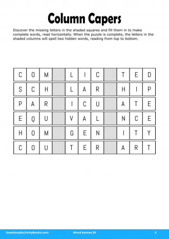 Column Capers in Word Games 25