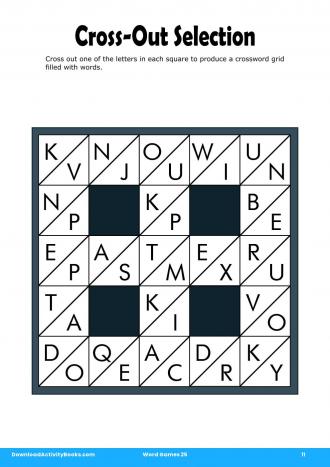 Cross-Out Selection in Word Games 25