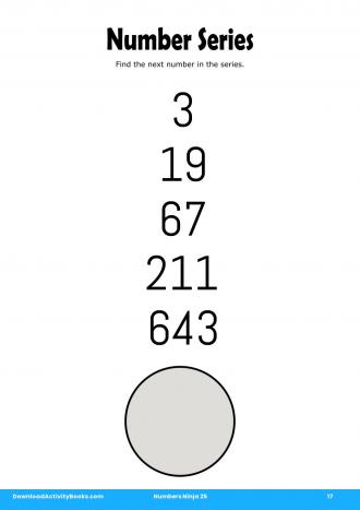 Number Series in Numbers Ninja 25