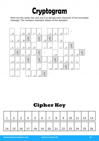 Cryptogram in Adults Activities 26