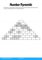 Number Pyramids #22 in Kids Activities 3