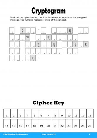 Cryptogram #4 in Super Ciphers 26