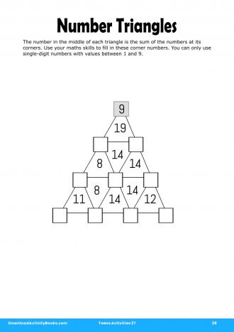 Number Triangles #28 in Teens Activities 27