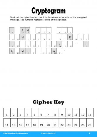 Cryptogram #8 in Kids Activities 27